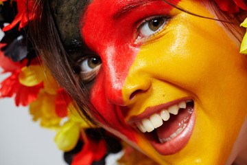 german female teenager soccer fan