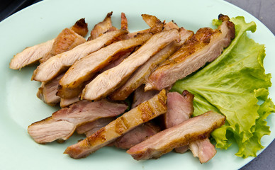 neck of pork fired