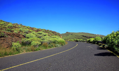 the empty road on La Gomera, Canary island, Spain © anilah