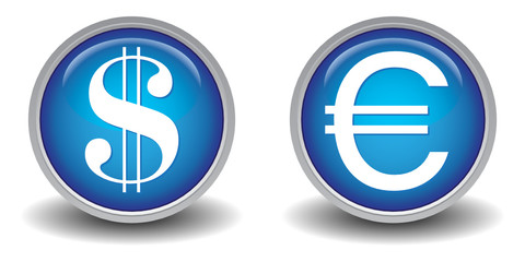 Obraz premium DOLLAR EURO ICON