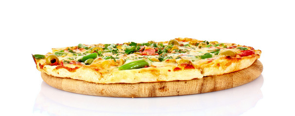 Pizza isolated on white