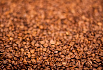 Coffee background.Selective focus