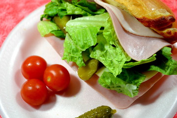 Ham Grinder With Cherry Tomatoes