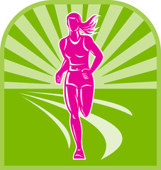 female marathon runner