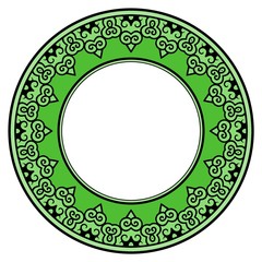 Ornate green frame