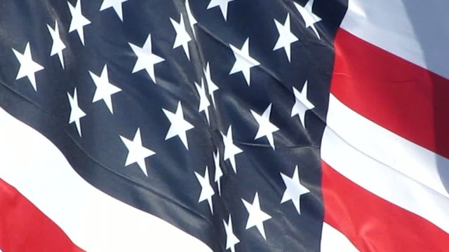 Banni&egrave;re des Etats Unis d'Am&eacute;rique dans le vent