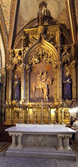 interior of  Santa Maria de Montserrat church