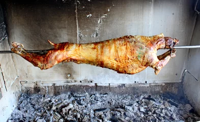 Fototapeten Lamb on the spit © conzorb