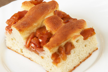 Homemade pie with apples