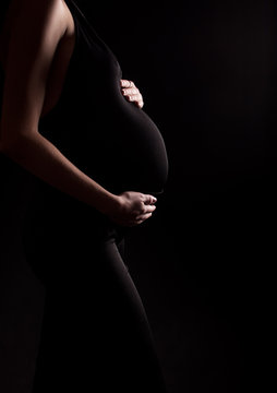 pregnant woman silhouette