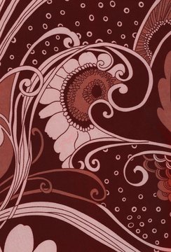 Fond floral bordeaux.