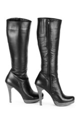Fashion concept with woman top boots