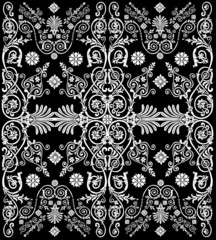 symmetrical white curled background