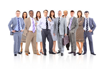 Fototapeta premium Young attractive business people - the elite business team