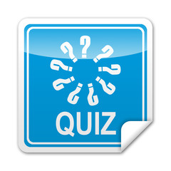 Pegatina cuadrada QUIZ con reborde