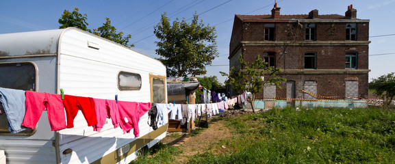  Camp de migrants Roms Squat 