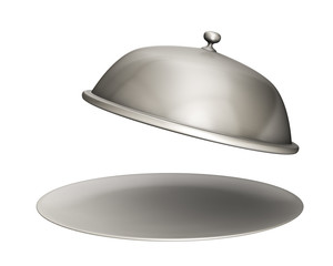 open tray on a white background