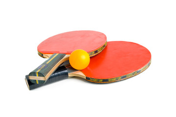 Table Tennis Bats with Ball.