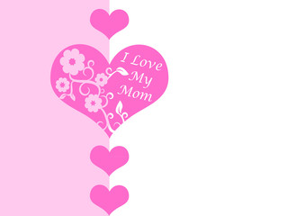 Muttertag Herz I Love my Mom