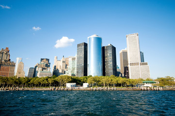 Fototapeta premium New York city panorama with tall skyscrapers