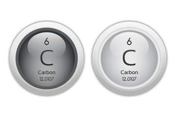 Carbon - two glossy web buttons