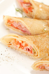 Pancakes with Salmon