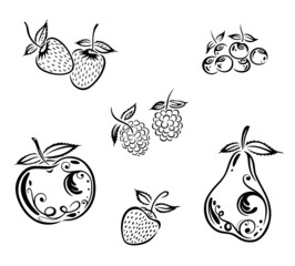 Obst, Früchte, vector set