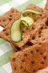 Rye Crispbread and cucumber