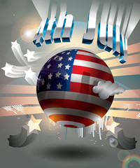 Happy 4th July. vector background.