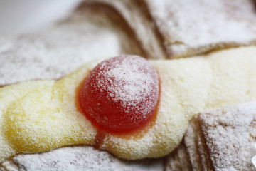 Red cherry on cake