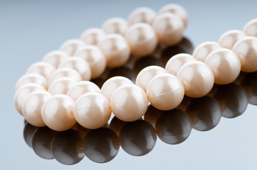 Pearl necklace in fashion and beauty concept