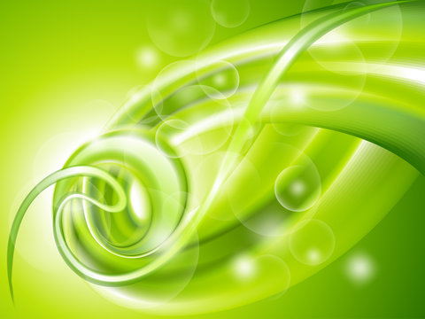 Abstract green swirl background