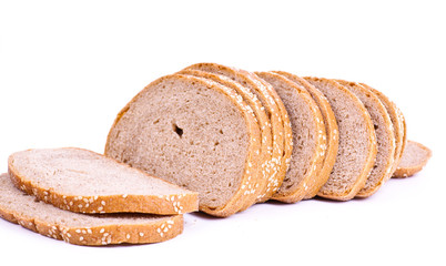 bread is cut with pieces