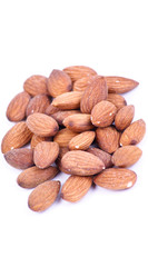 almond nuts isolated on white background