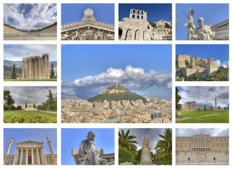 ancient and classical buildings in Athens Greece