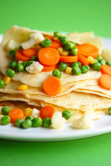 pfannkuchen und gemüse