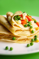 pfannkuchen und gemüse