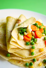 pfannkuchen und gemüse