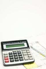 家設計図電卓ボールペン