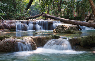 beautiful waterfall cascades