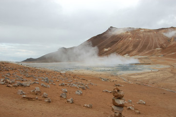 Steaming Mud Pot, Lake Myvatn, Iceland