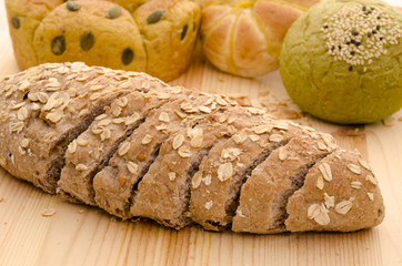 assortment of baked bread