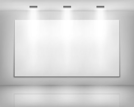 White frame in art gallery