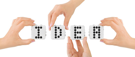 Hands and dices Idea