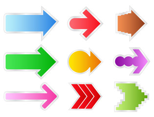 Colorful vector arrows