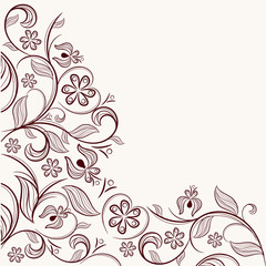 Angular floral pattern
