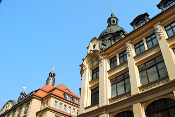 Obraz premium Historic buildings in central Leipzig