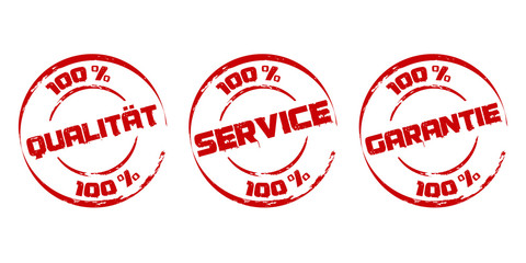 Stempel: Qualität * Service * Garantie