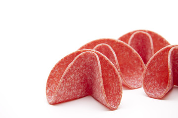 Salami gefaltet