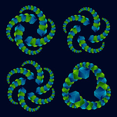 Abstract illustration with colorful boxes